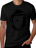 Astronaut Helmet Graphic Black T-Shirt