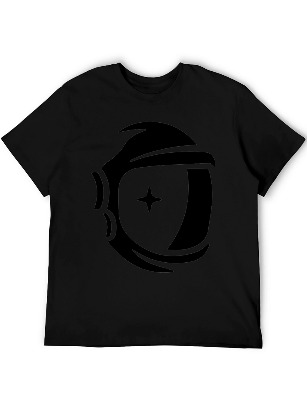 Astronaut Helmet Graphic Black T-Shirt