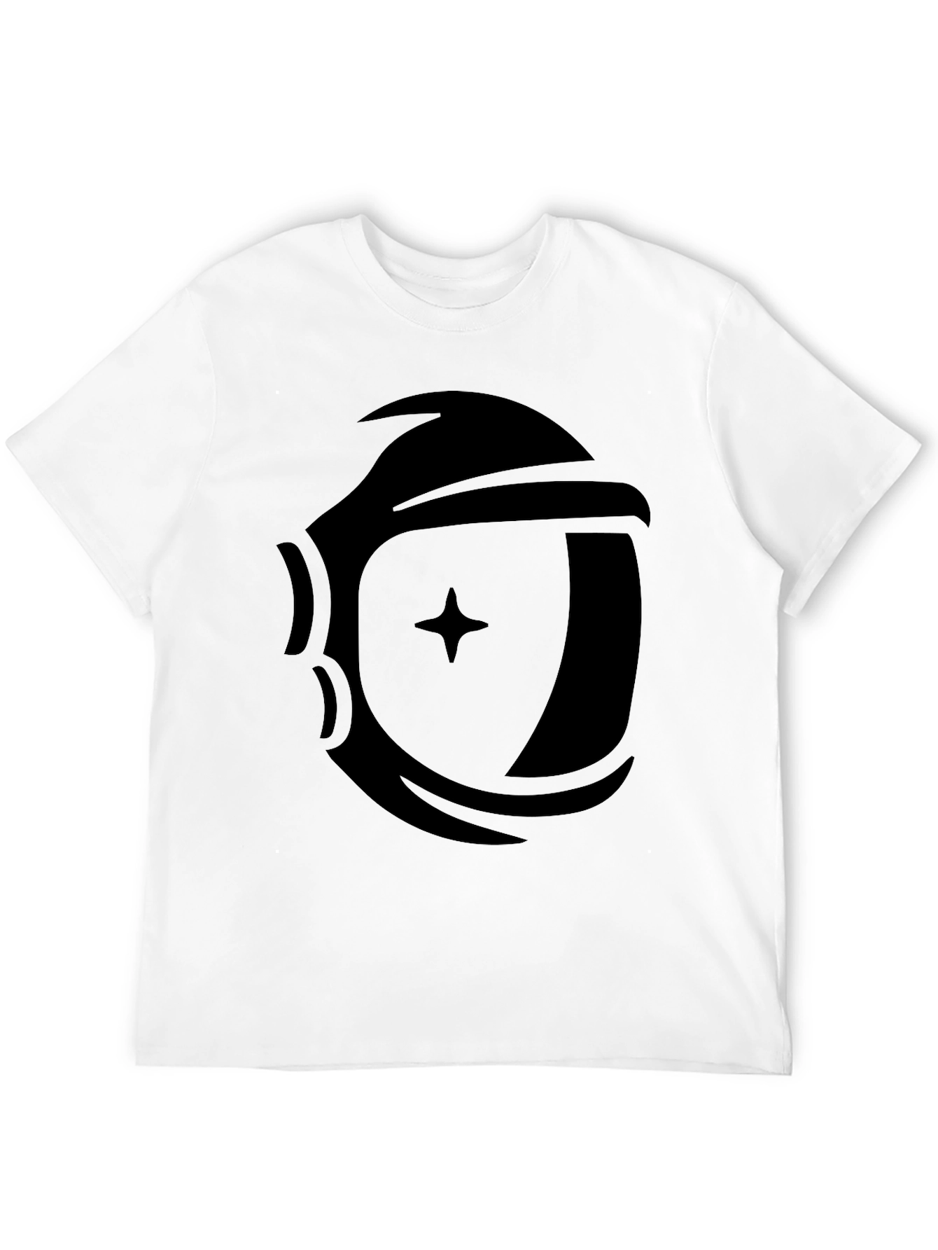 Astronaut Helmet Graphic Black T-Shirt