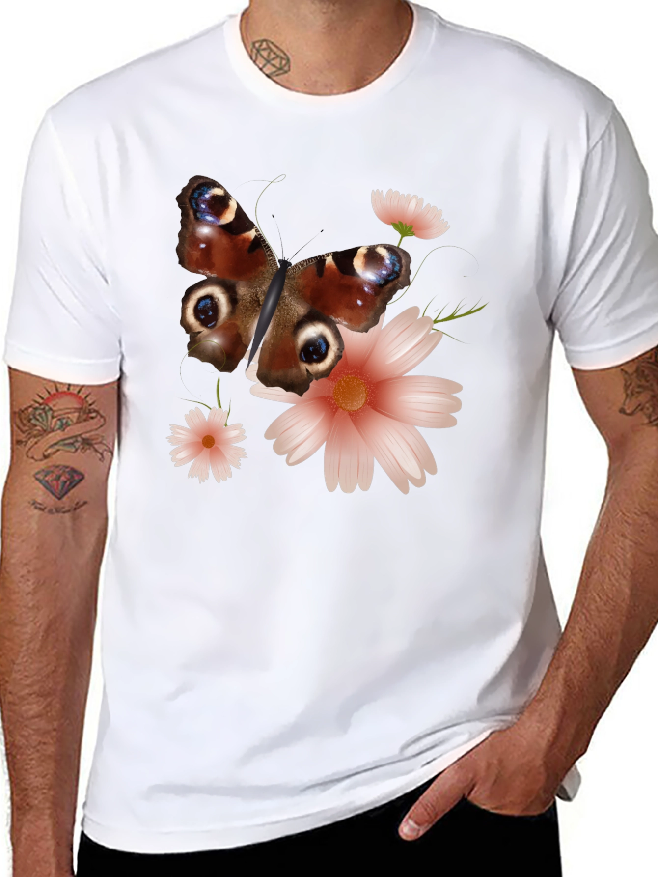 Butterfly & Floral Graphic Tee