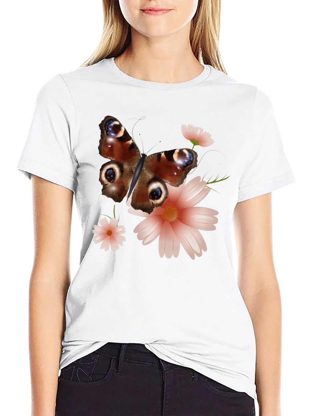 Butterfly & Floral Graphic Tee