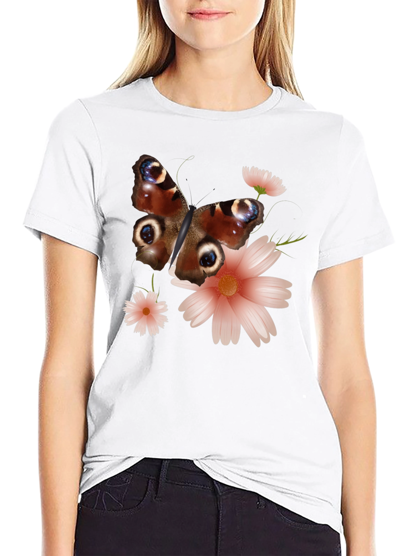 Butterfly & Floral Graphic Tee