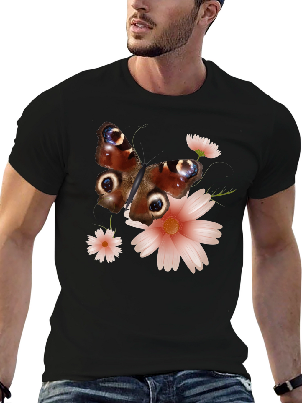 Butterfly & Floral Graphic Tee