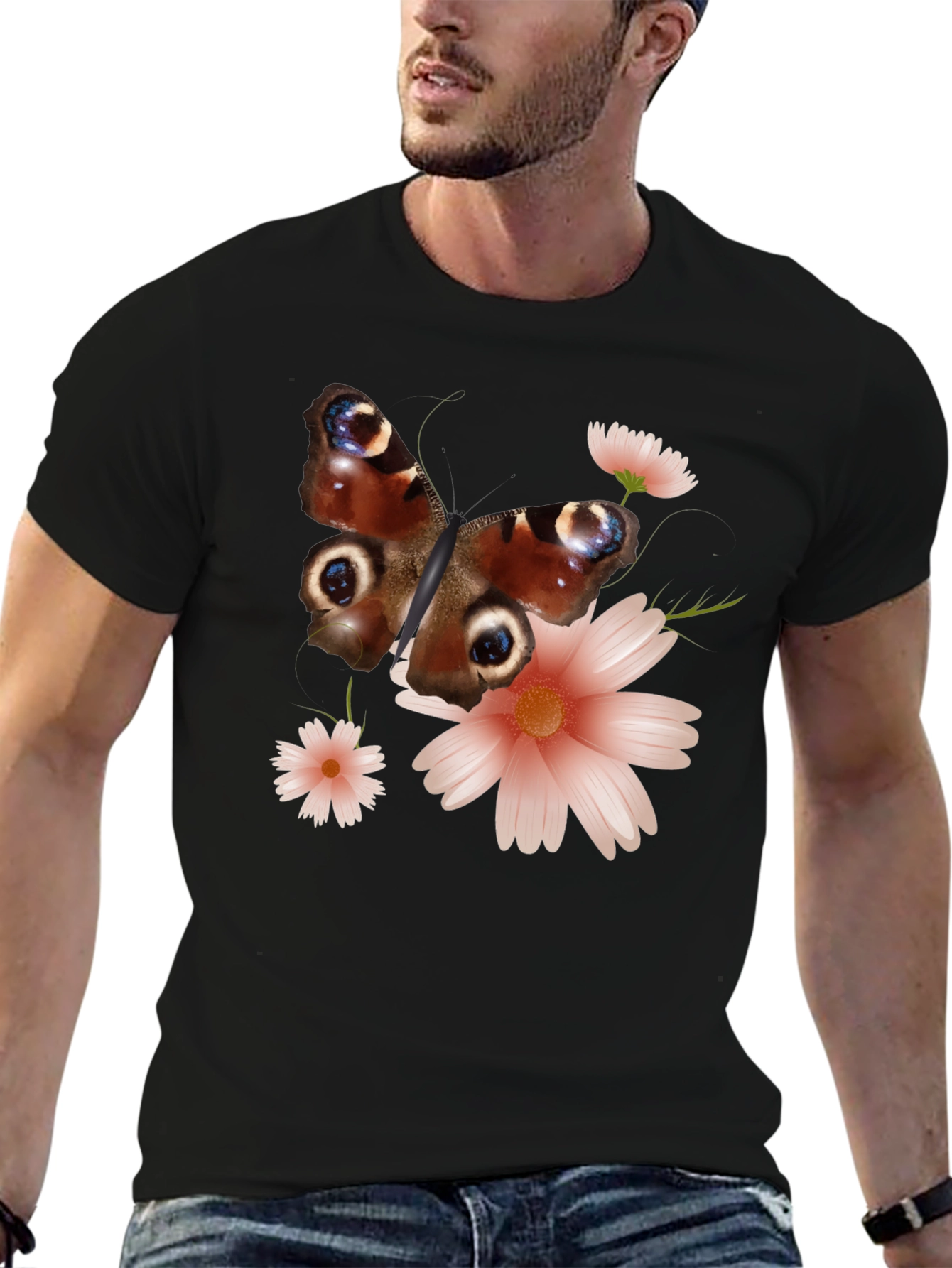 Butterfly & Floral Graphic Tee