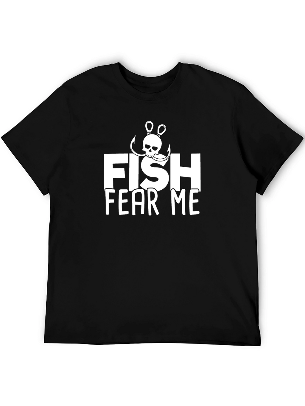 Fish Fear Me Black Graphic T-Shirt