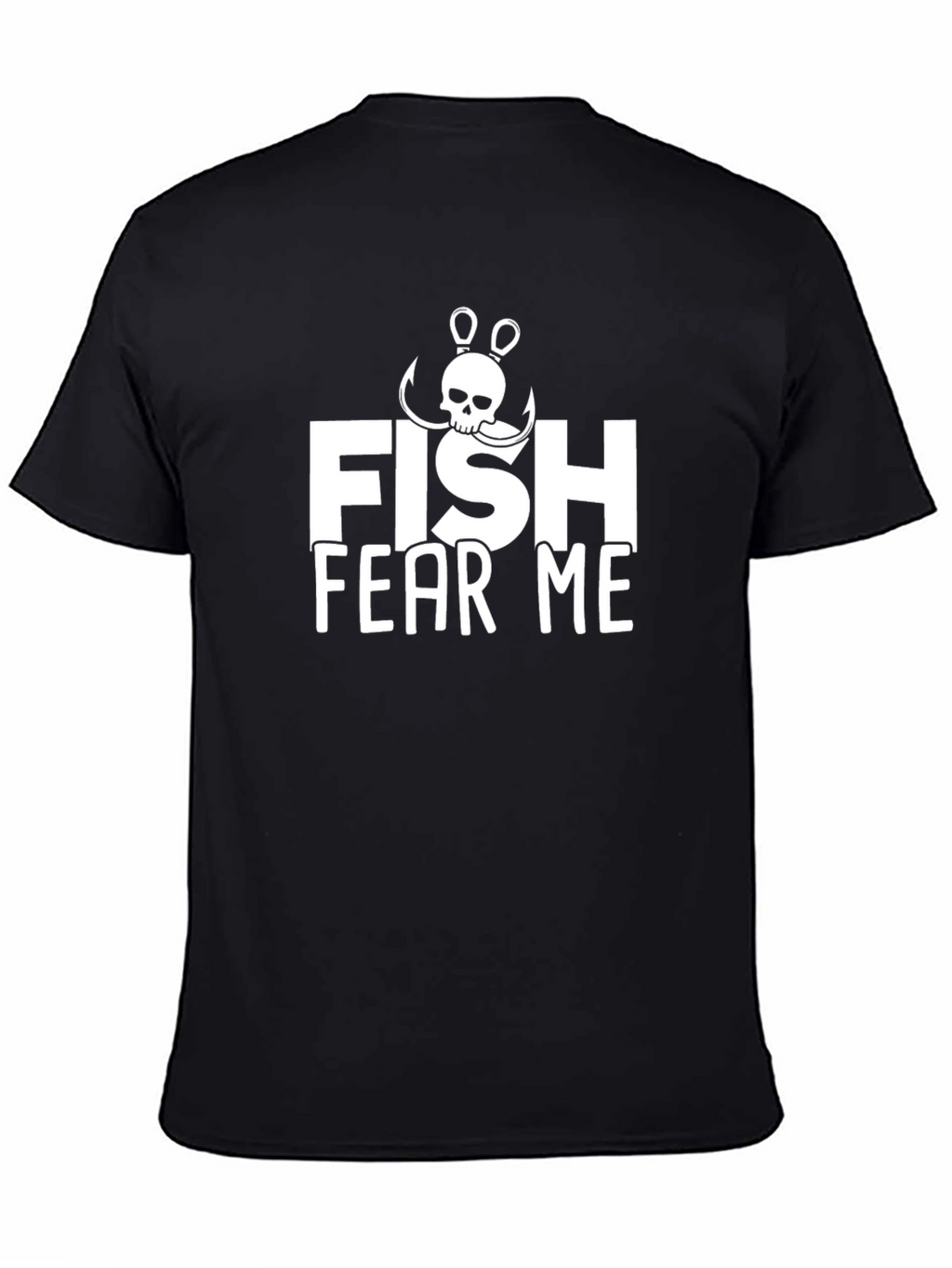 Fish Fear Me Black Graphic T-Shirt