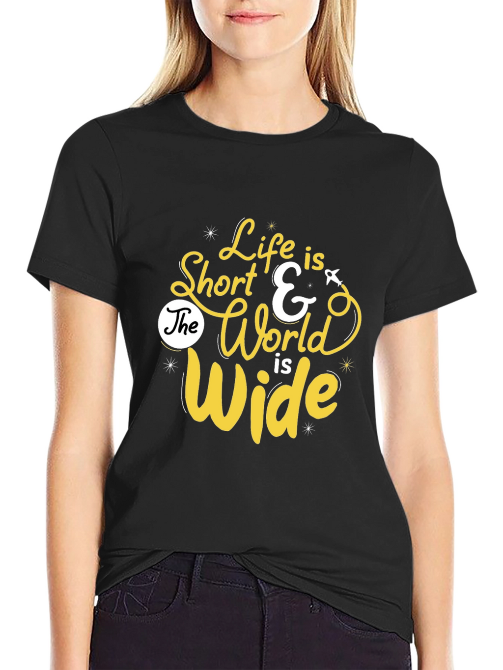 Life is Short Graphic Print Tee