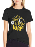 Life is Short Graphic Print Tee
