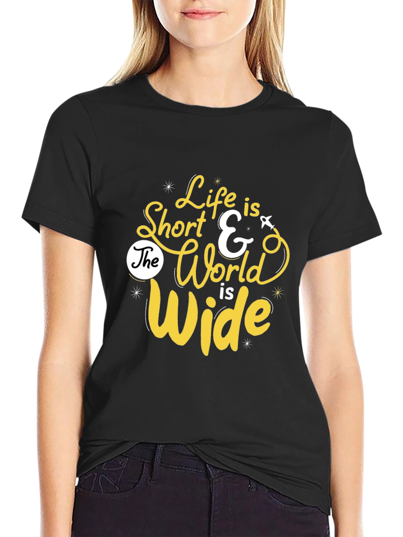 Life is Short Graphic Print Tee