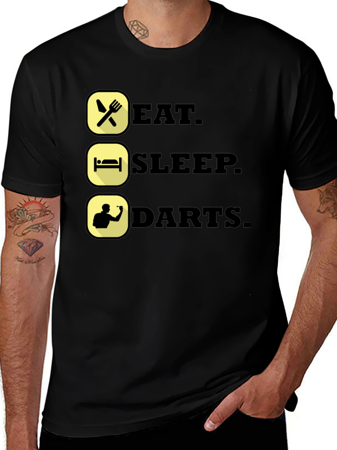 Eat Sleep Darts T-Shirt - Funny Dart Player Tee