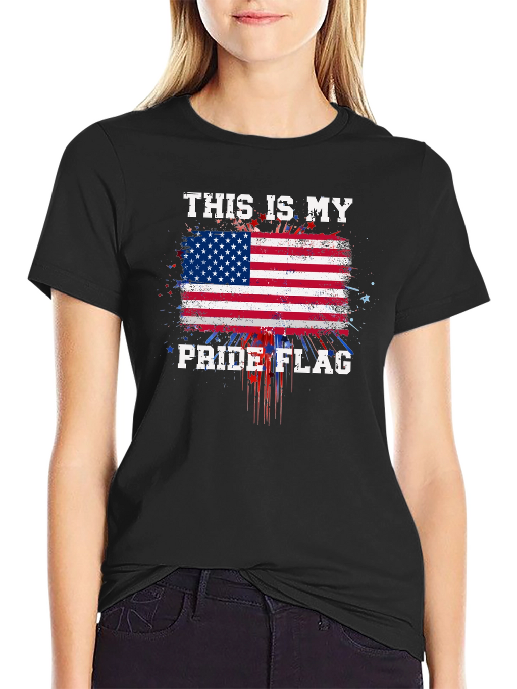 Patriotic Pride Flag Graphic T-Shirt