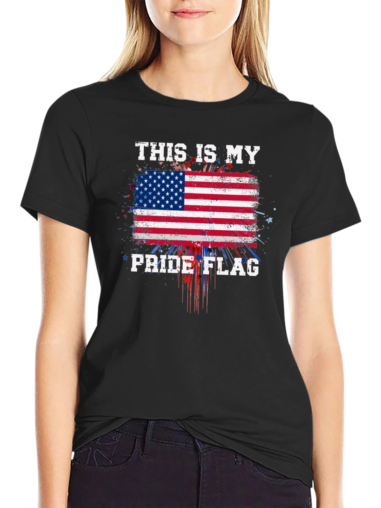 Patriotic Pride Flag Graphic T-Shirt