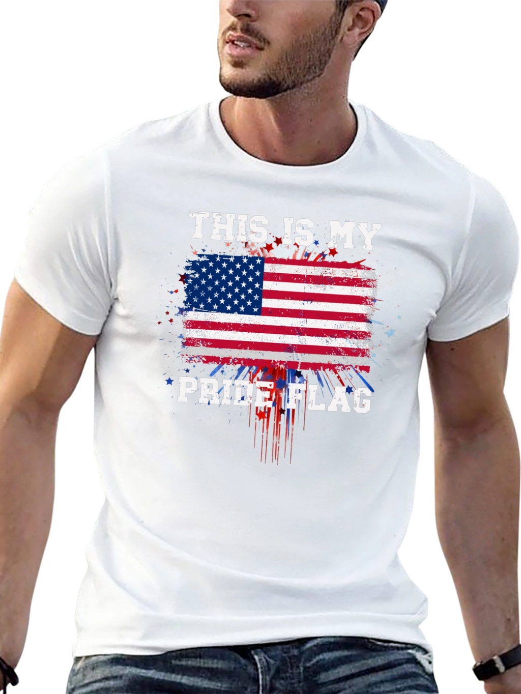 Patriotic Pride Flag Graphic T-Shirt