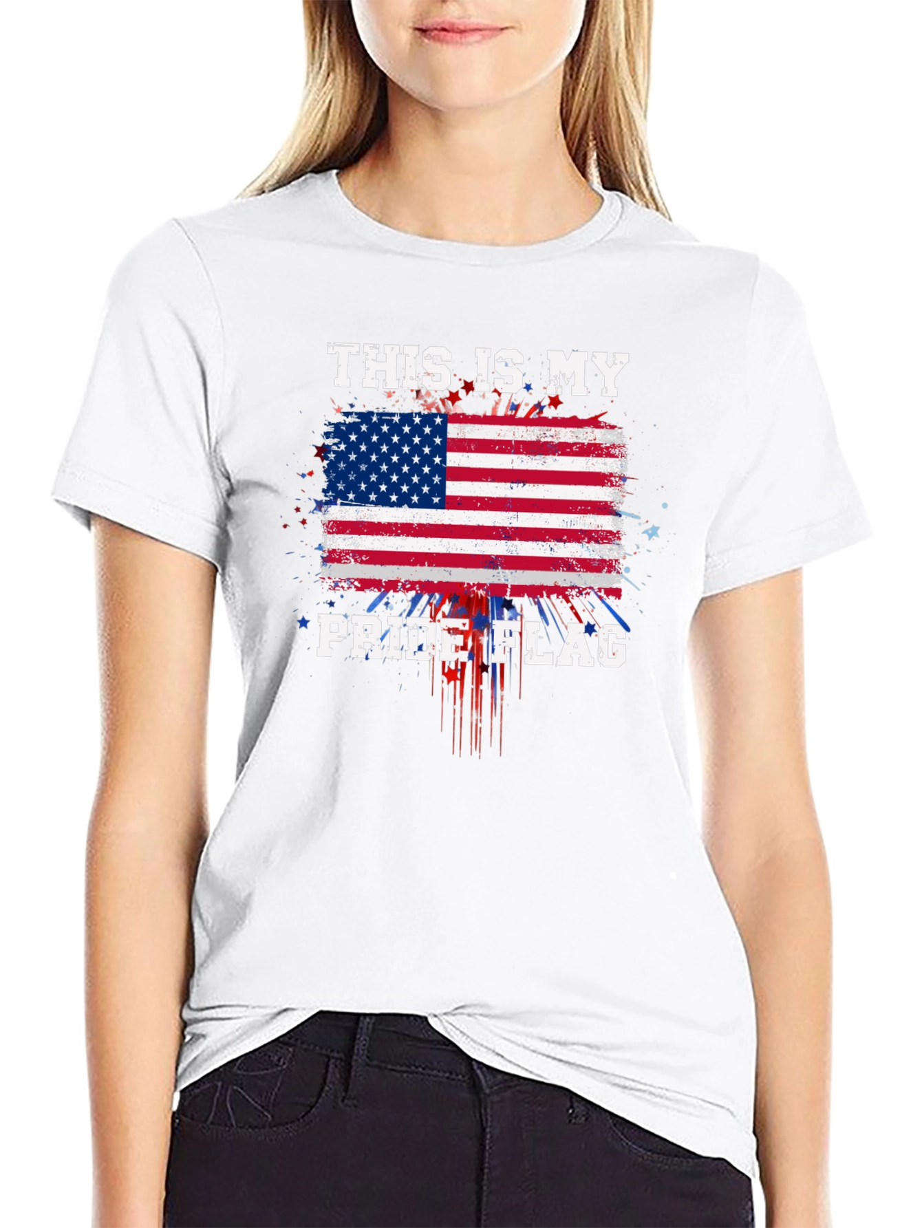 Patriotic Pride Flag Graphic T-Shirt