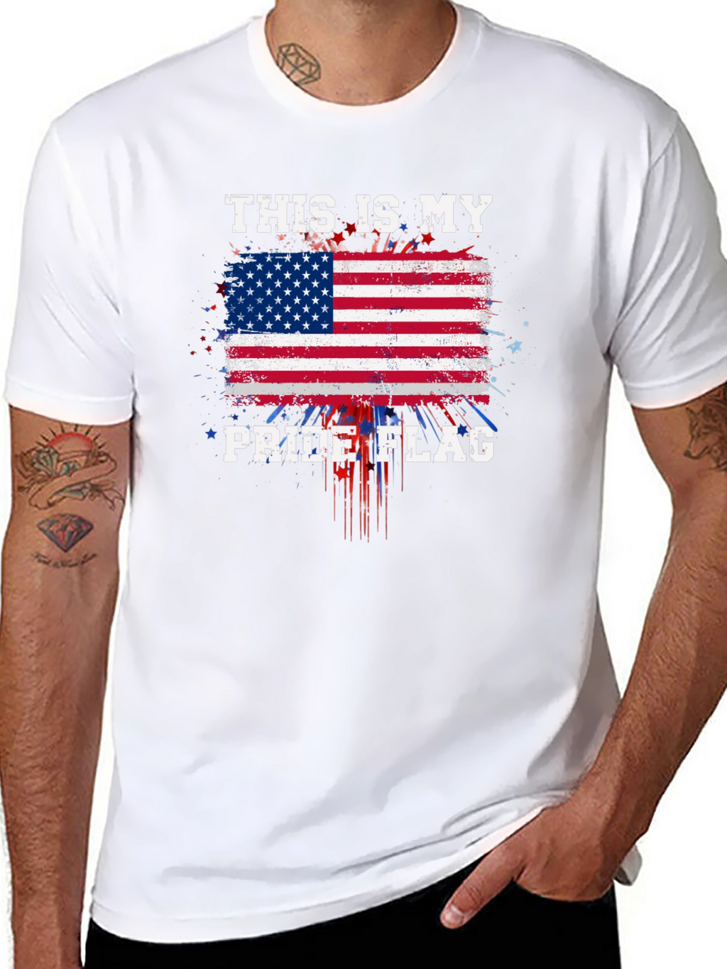 Patriotic Pride Flag Graphic T-Shirt