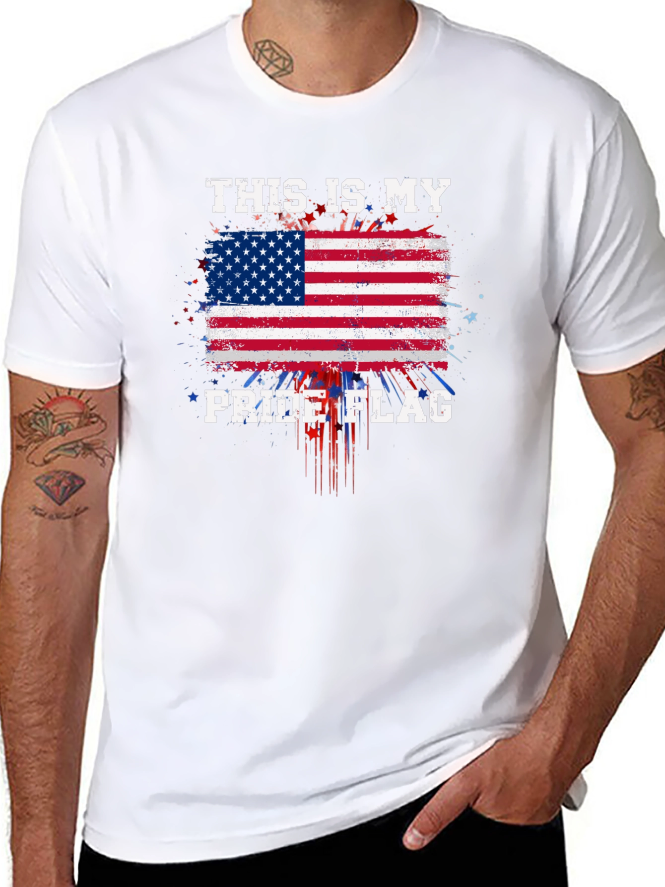 Patriotic Pride Flag Graphic T-Shirt