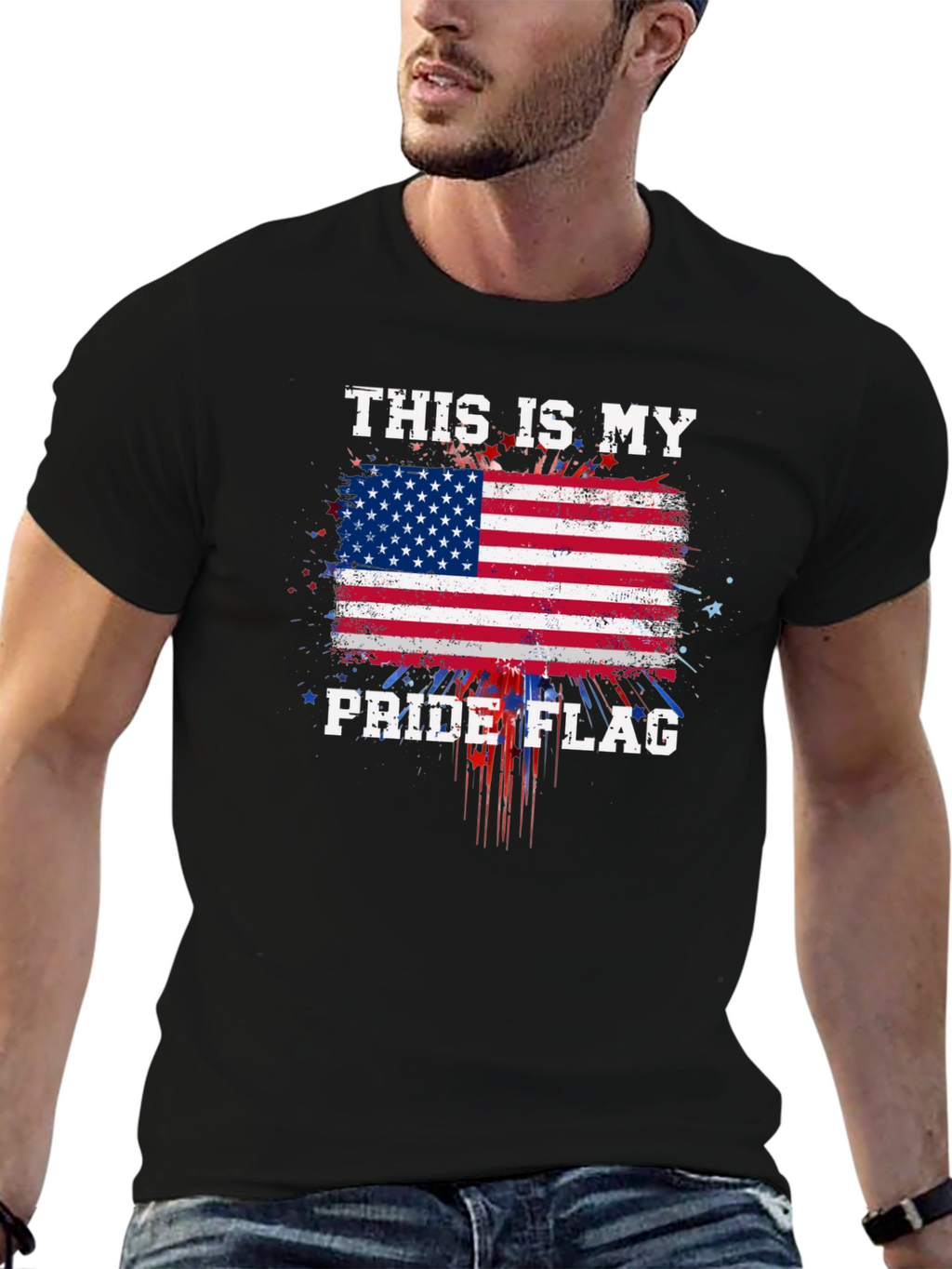 Patriotic Pride Flag Graphic T-Shirt