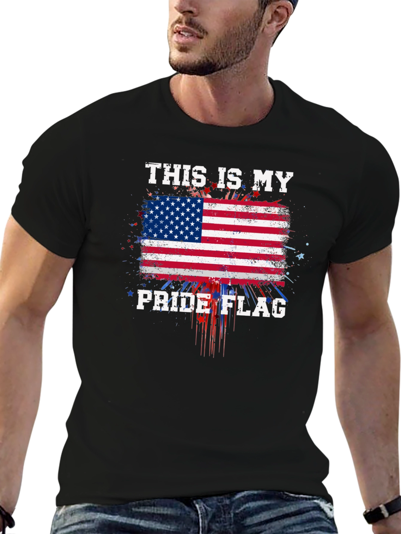 Patriotic Pride Flag Graphic T-Shirt