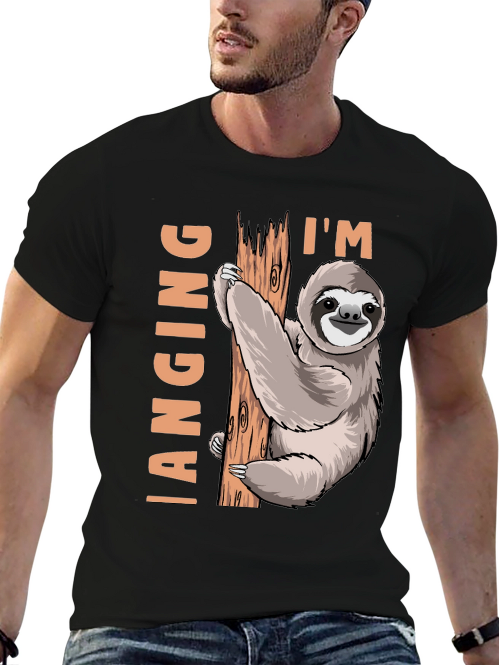 Im Hanging Sloth T-Shirt: Funny Sloth Design