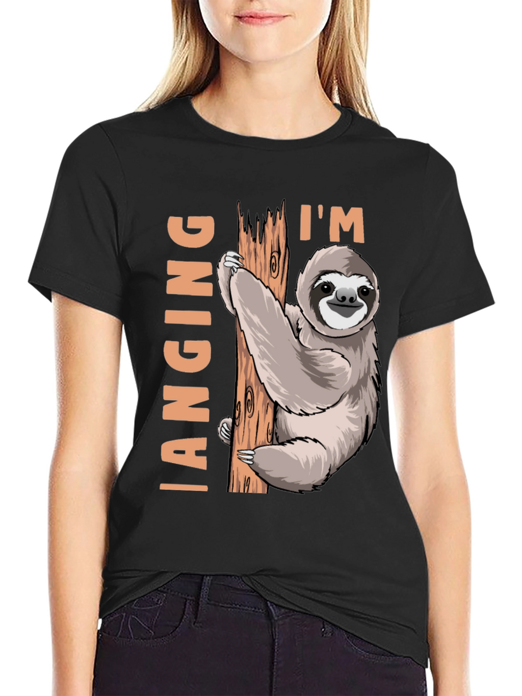 Im Hanging Sloth T-Shirt: Funny Sloth Design