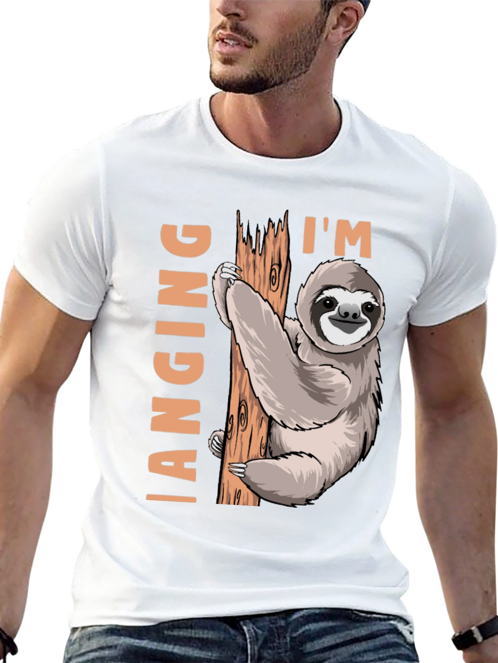 Im Hanging Sloth T-Shirt: Funny Sloth Design