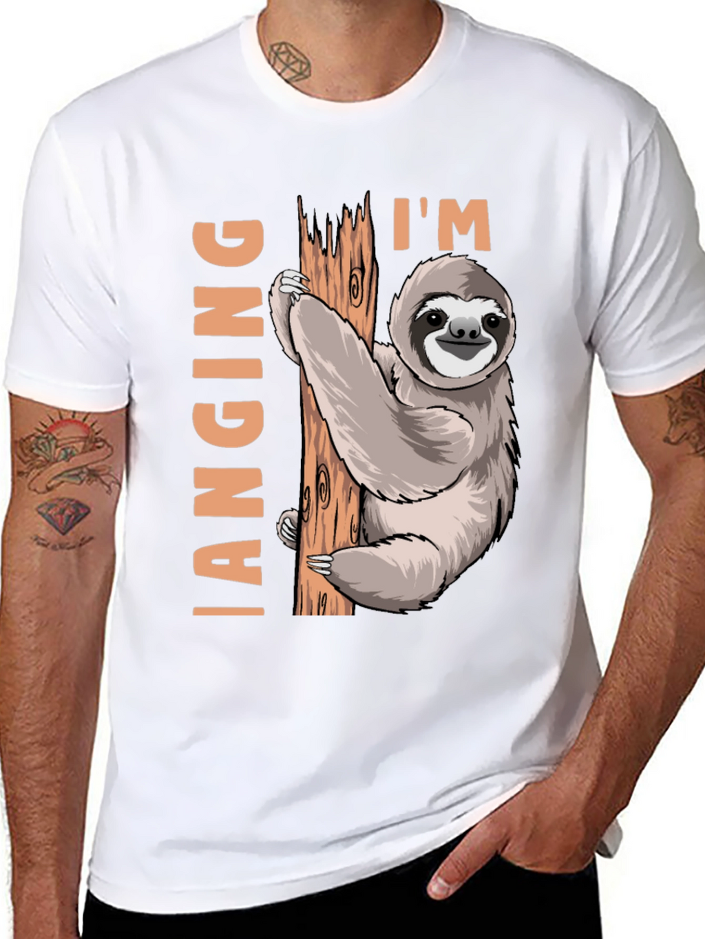 Im Hanging Sloth T-Shirt: Funny Sloth Design