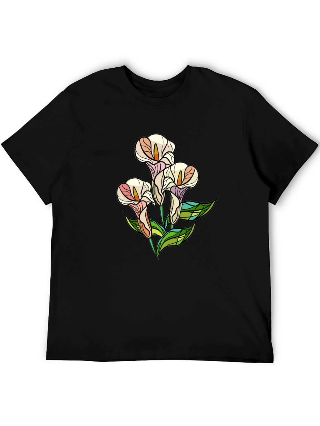 Floral Graphic Tee - Black T-Shirt
