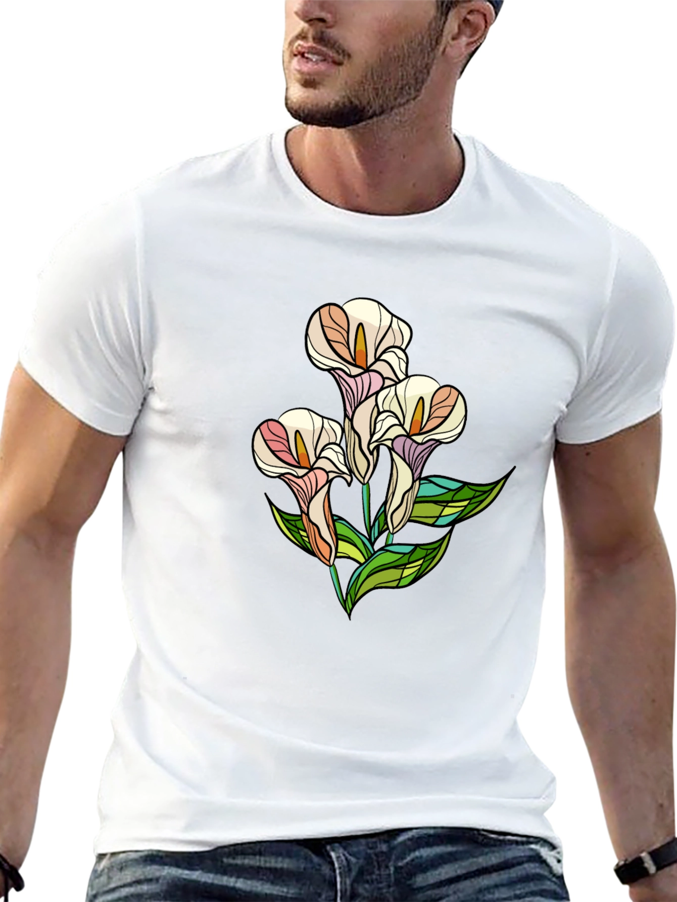 Floral Graphic Tee - Black T-Shirt