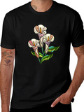 Floral Graphic Tee - Black T-Shirt