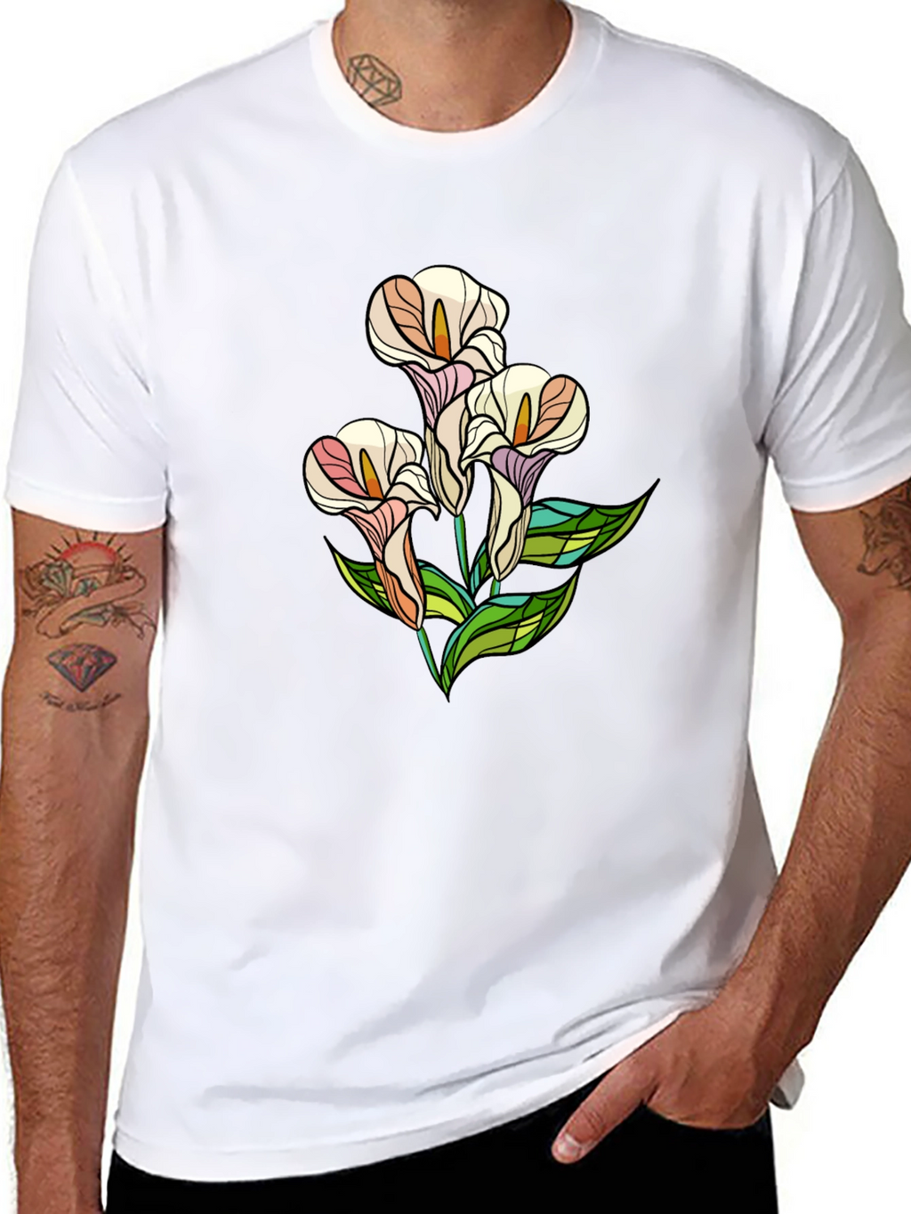 Floral Graphic Tee - Black T-Shirt