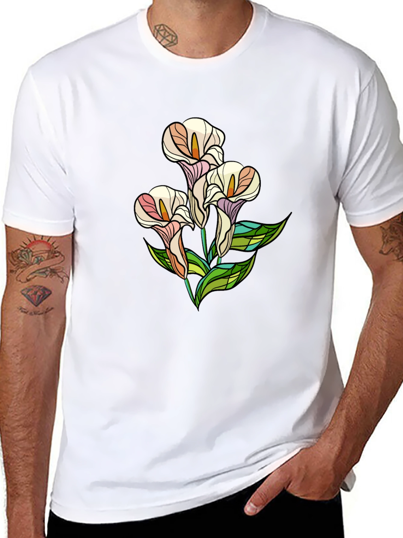 Floral Graphic Tee - Black T-Shirt