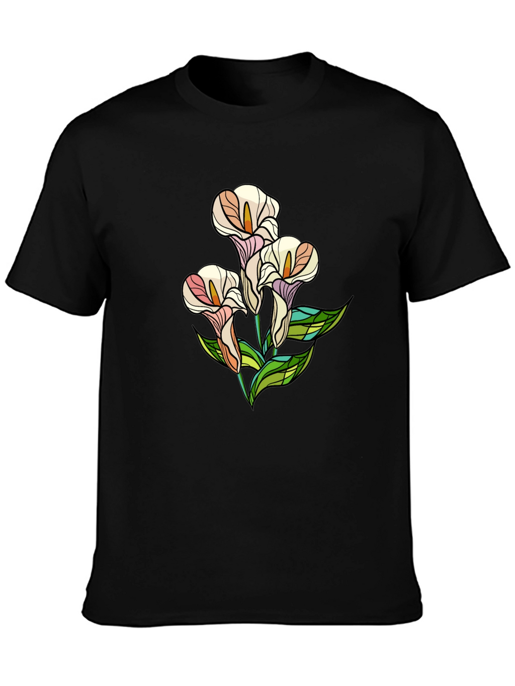 Floral Graphic Tee - Black T-Shirt