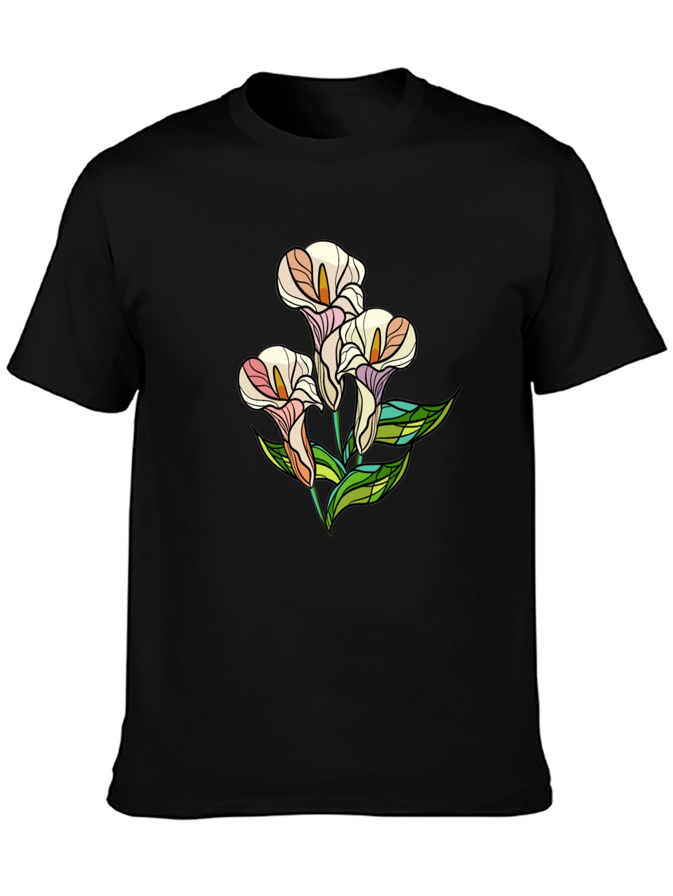 Floral Graphic Tee - Black T-Shirt