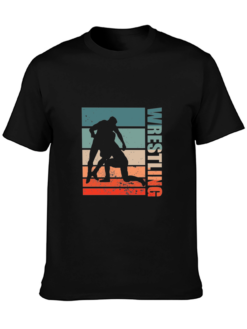 Wrestling Retro Graphic Tee - Black
