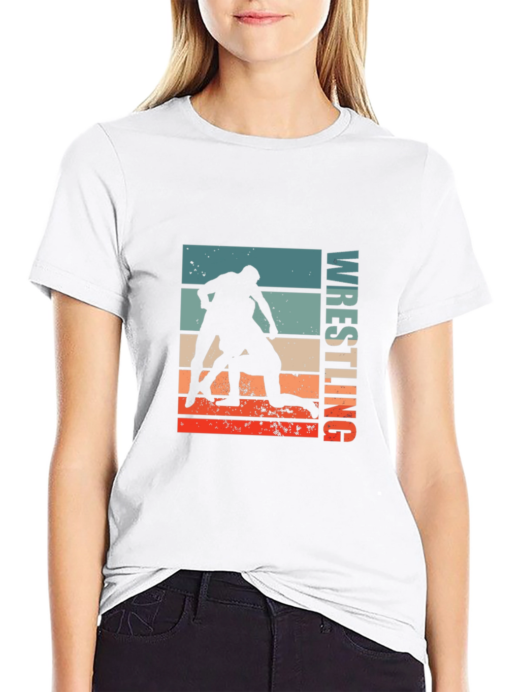 Wrestling Retro Graphic Tee - Black