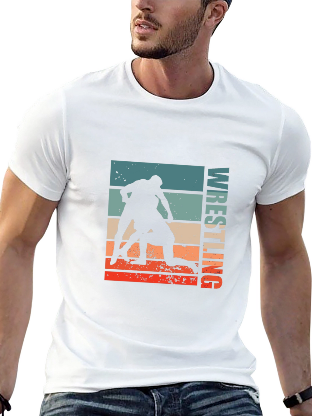 Wrestling Retro Graphic Tee - Black