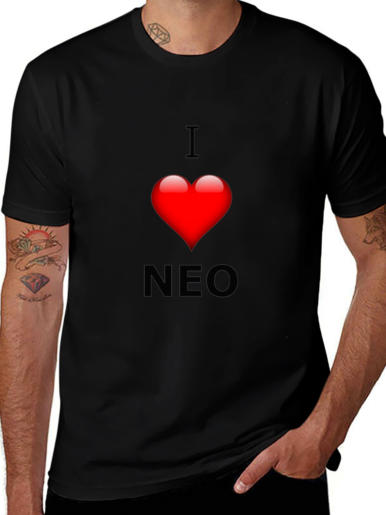 I Heart NEO Graphic Tee - Black Short Sleeve