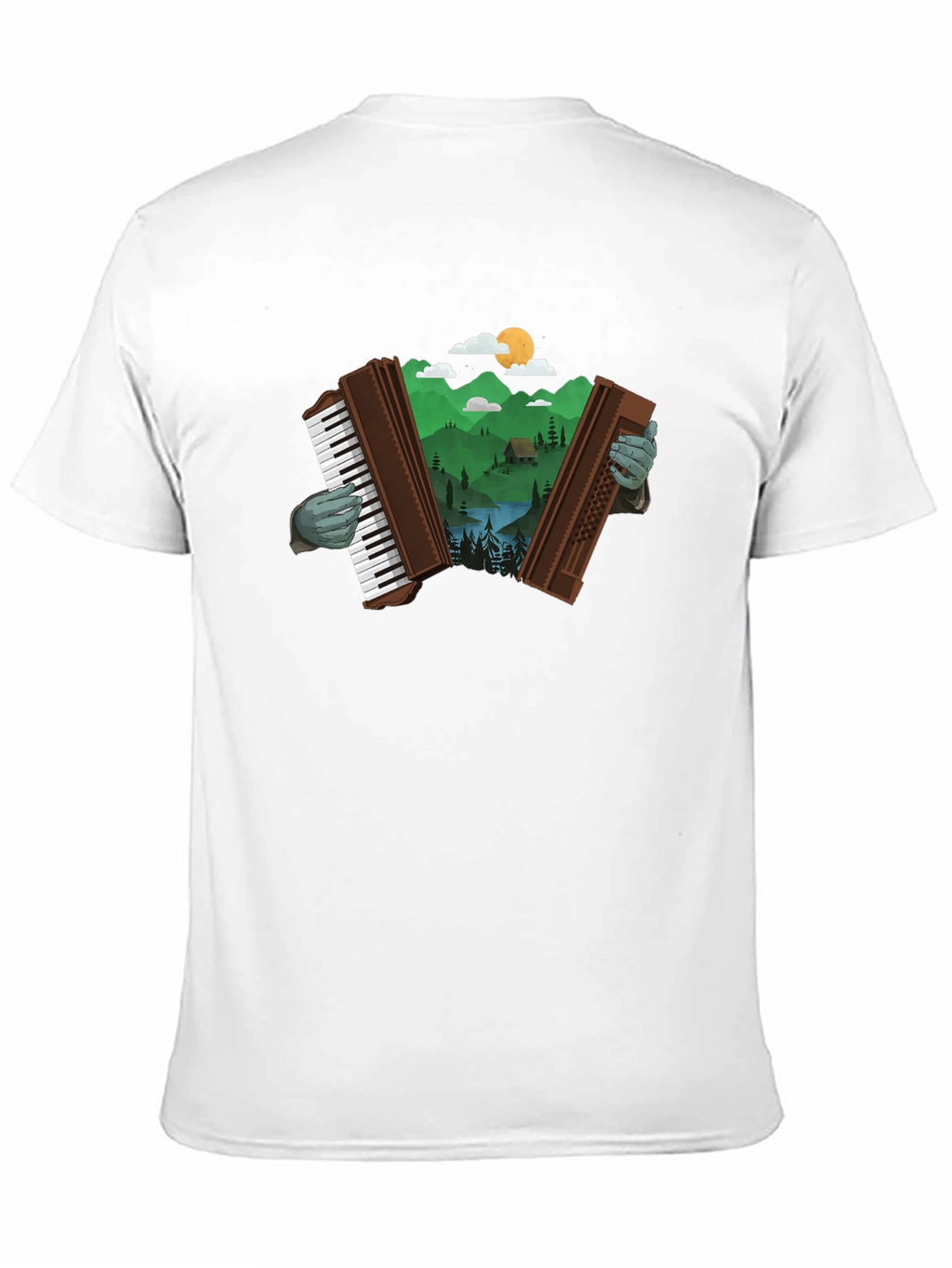 Nature Accordion Black T-Shirt