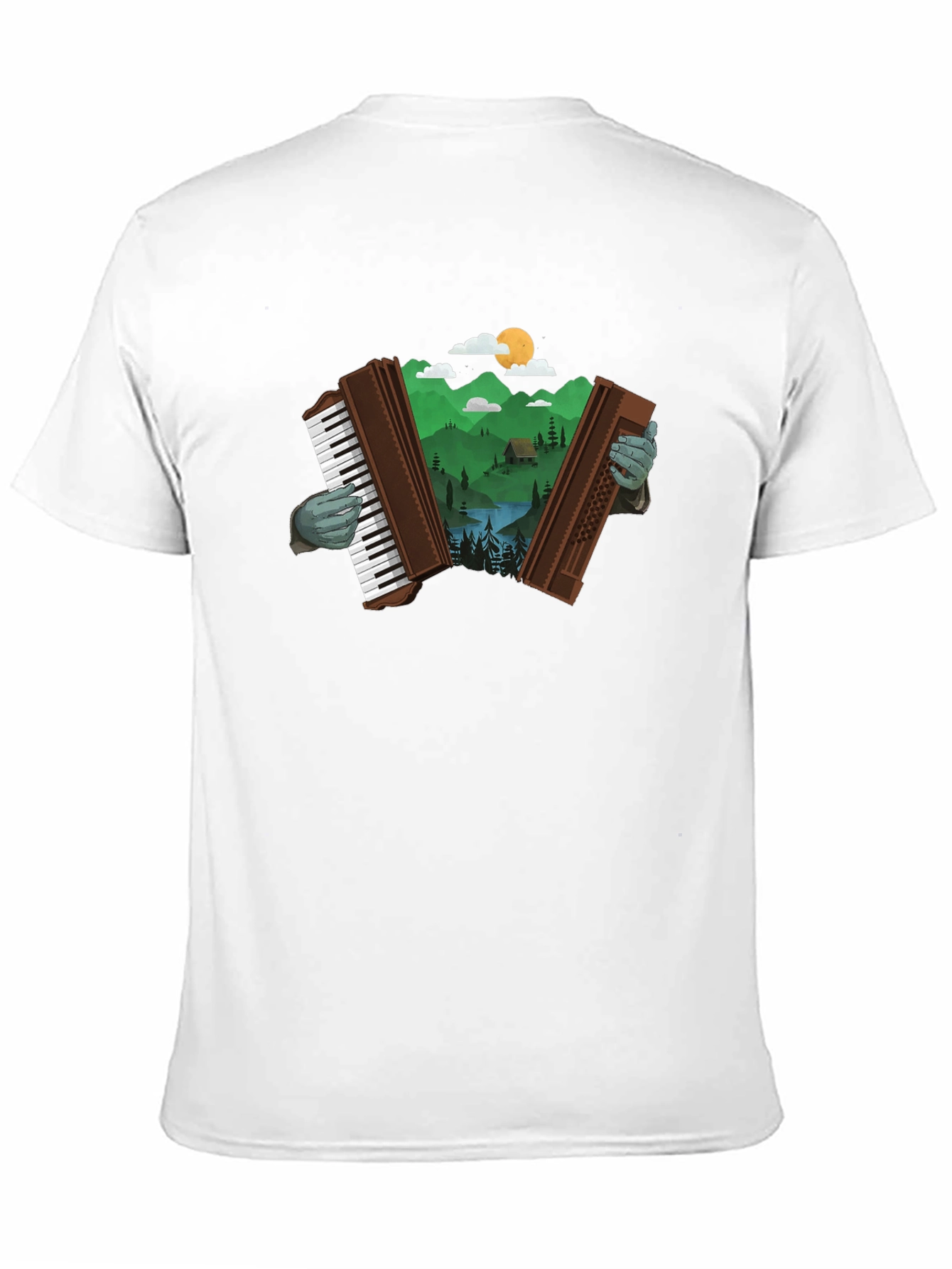 Nature Accordion Black T-Shirt