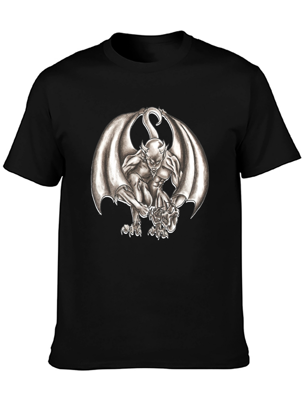 Gargoyle Graphic Tee - Dark Fantasy Print