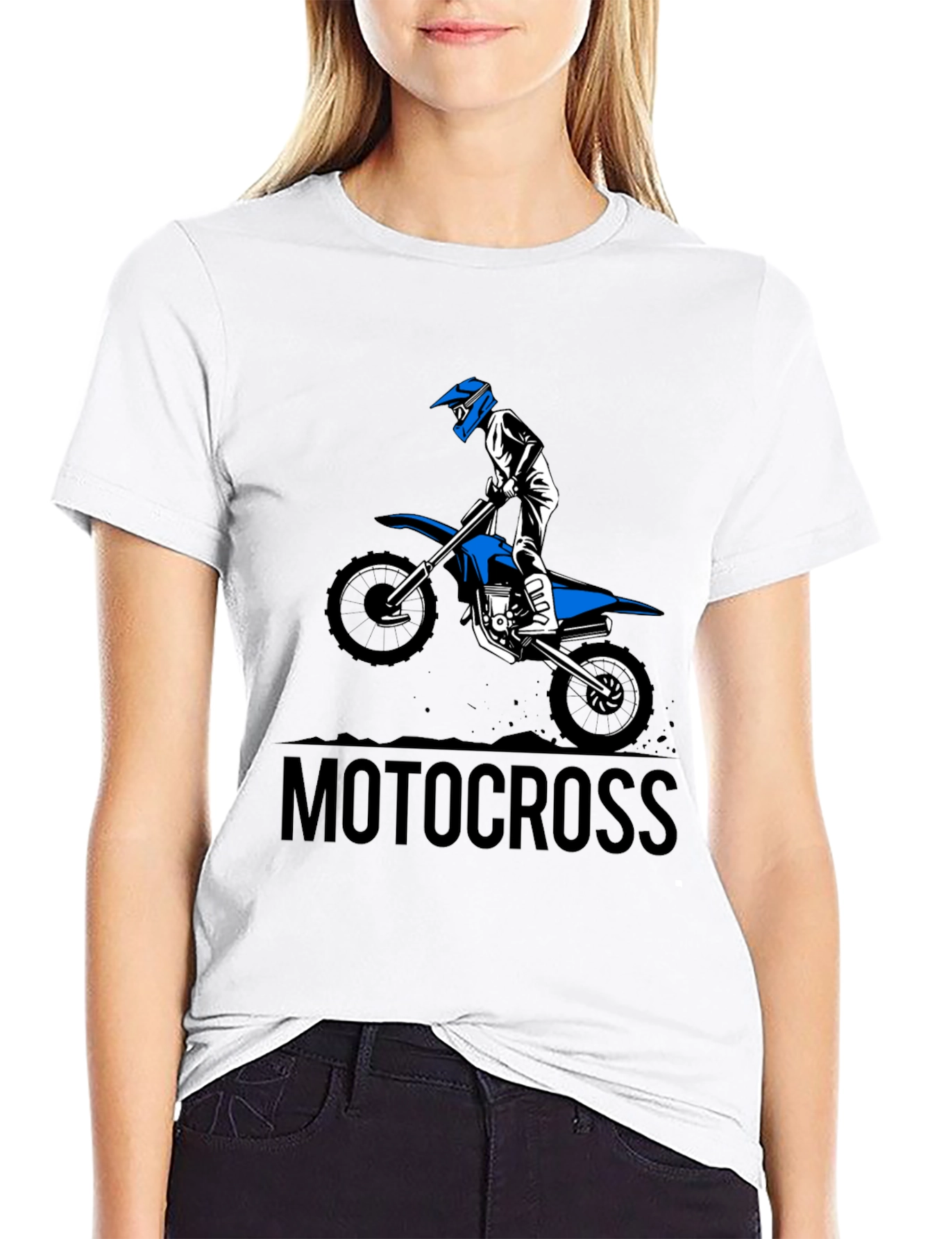 Mens Black Motocross Graphic Tee