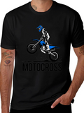 Mens Black Motocross Graphic Tee