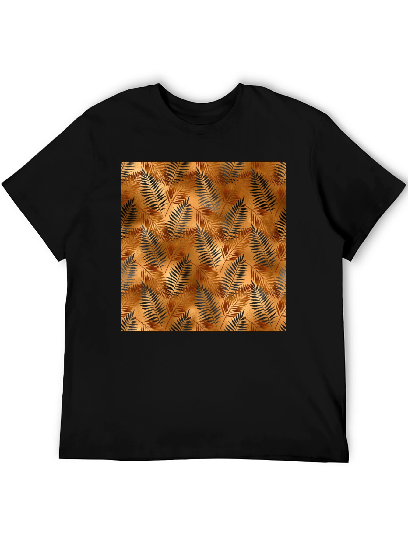 Tropical Leaf Print Mens Tee