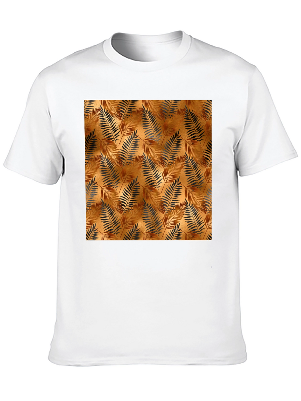 Tropical Leaf Print Mens Tee