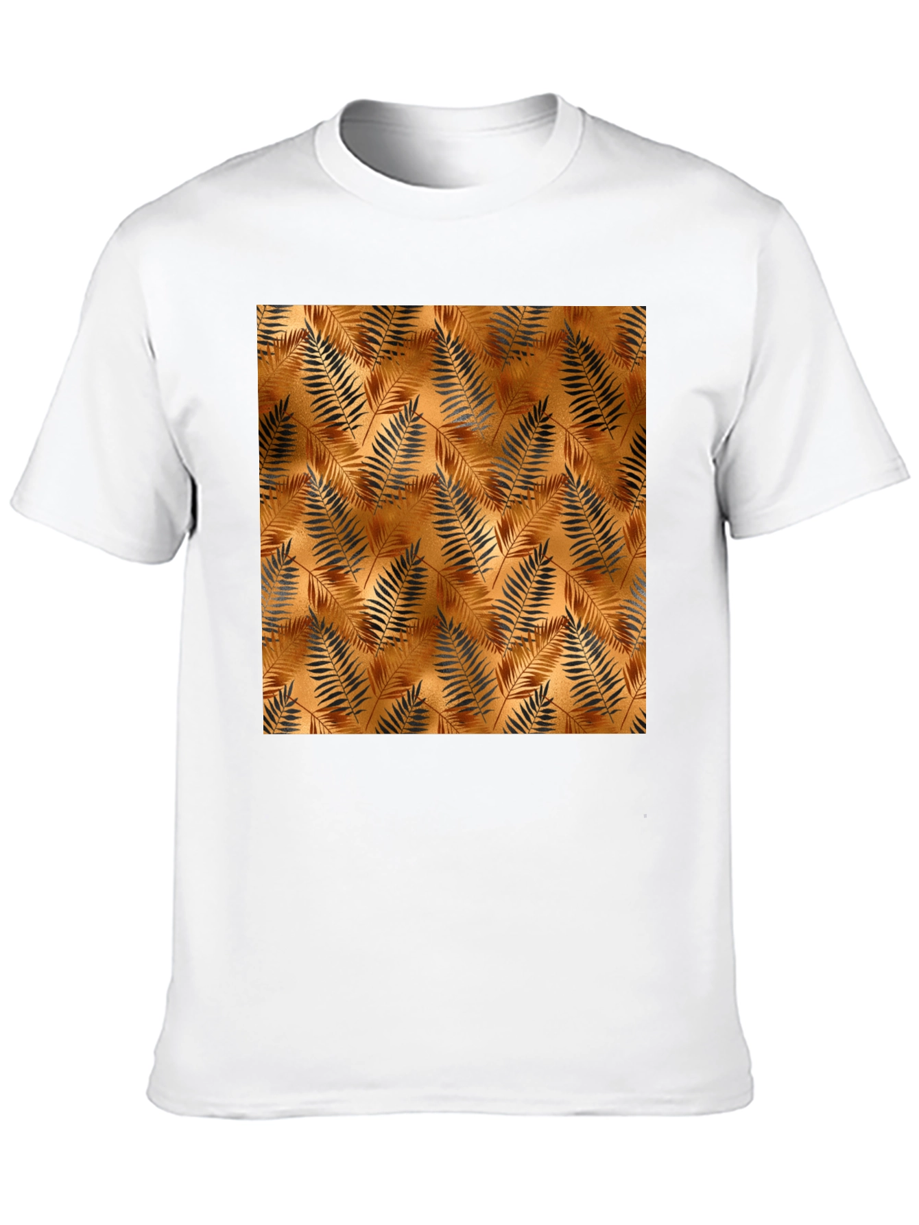 Tropical Leaf Print Mens Tee