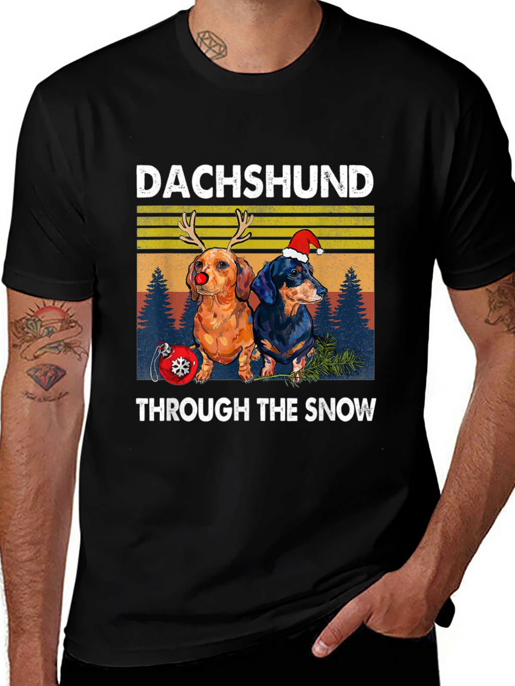 Dachshund Through the Snow Graphic Tee