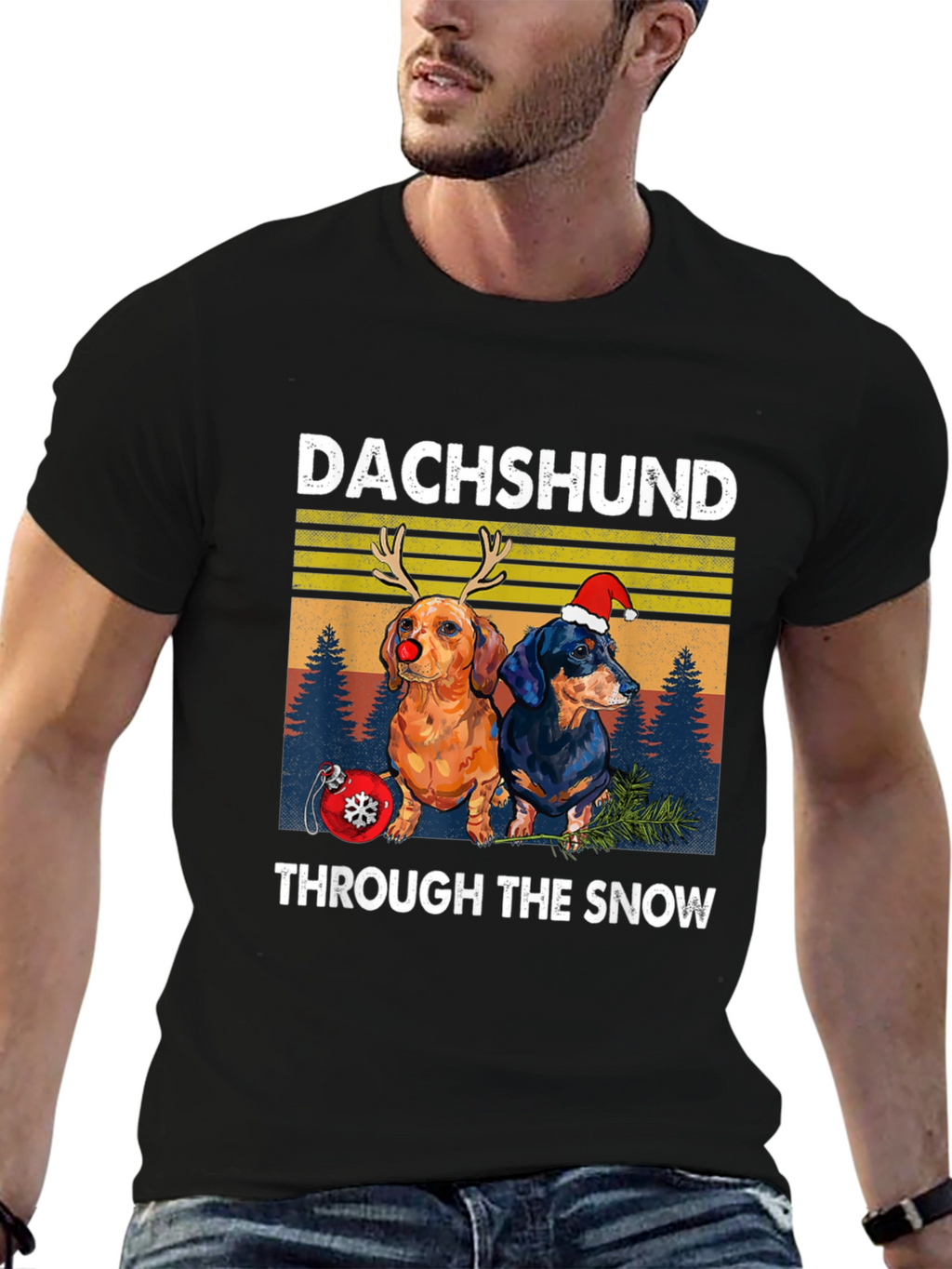 Dachshund Through the Snow Graphic Tee