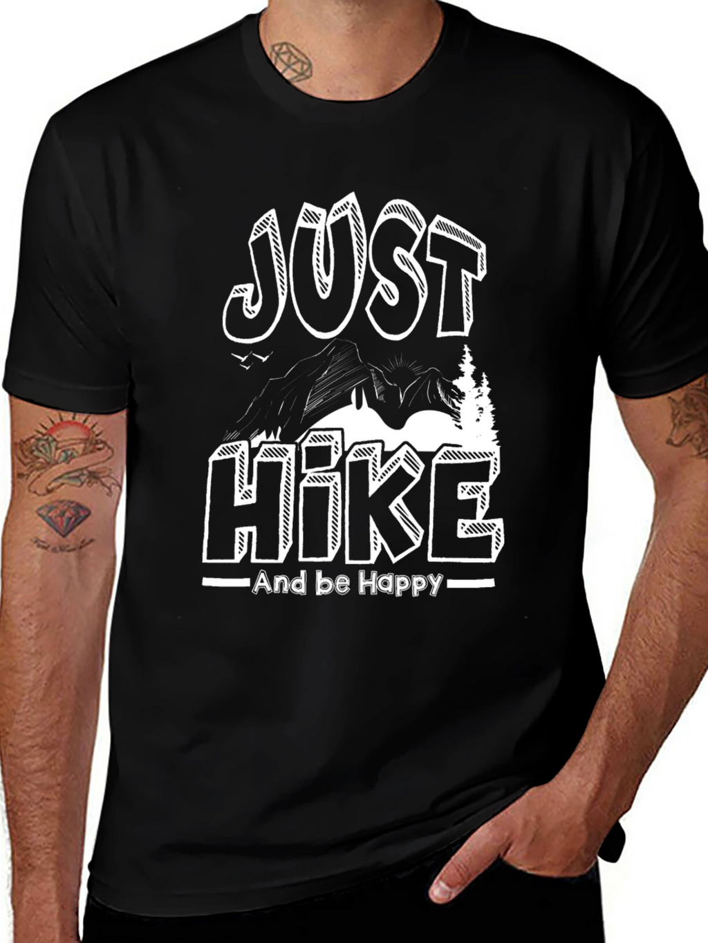 Just Hike T-Shirt - Mountain Design