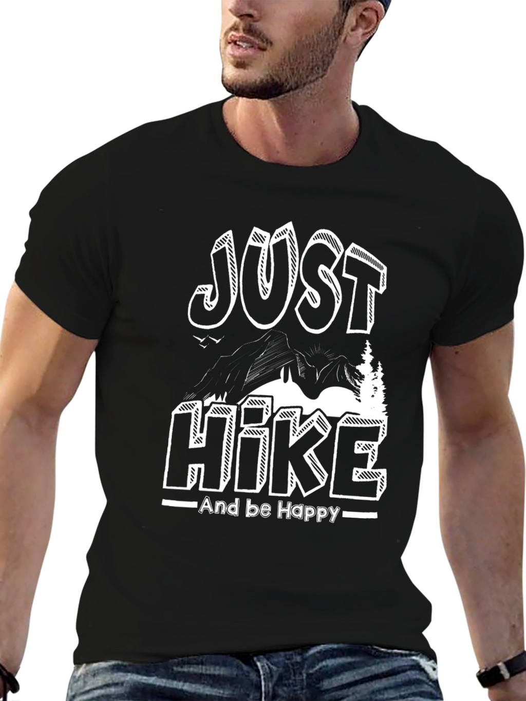 Just Hike T-Shirt - Mountain Design