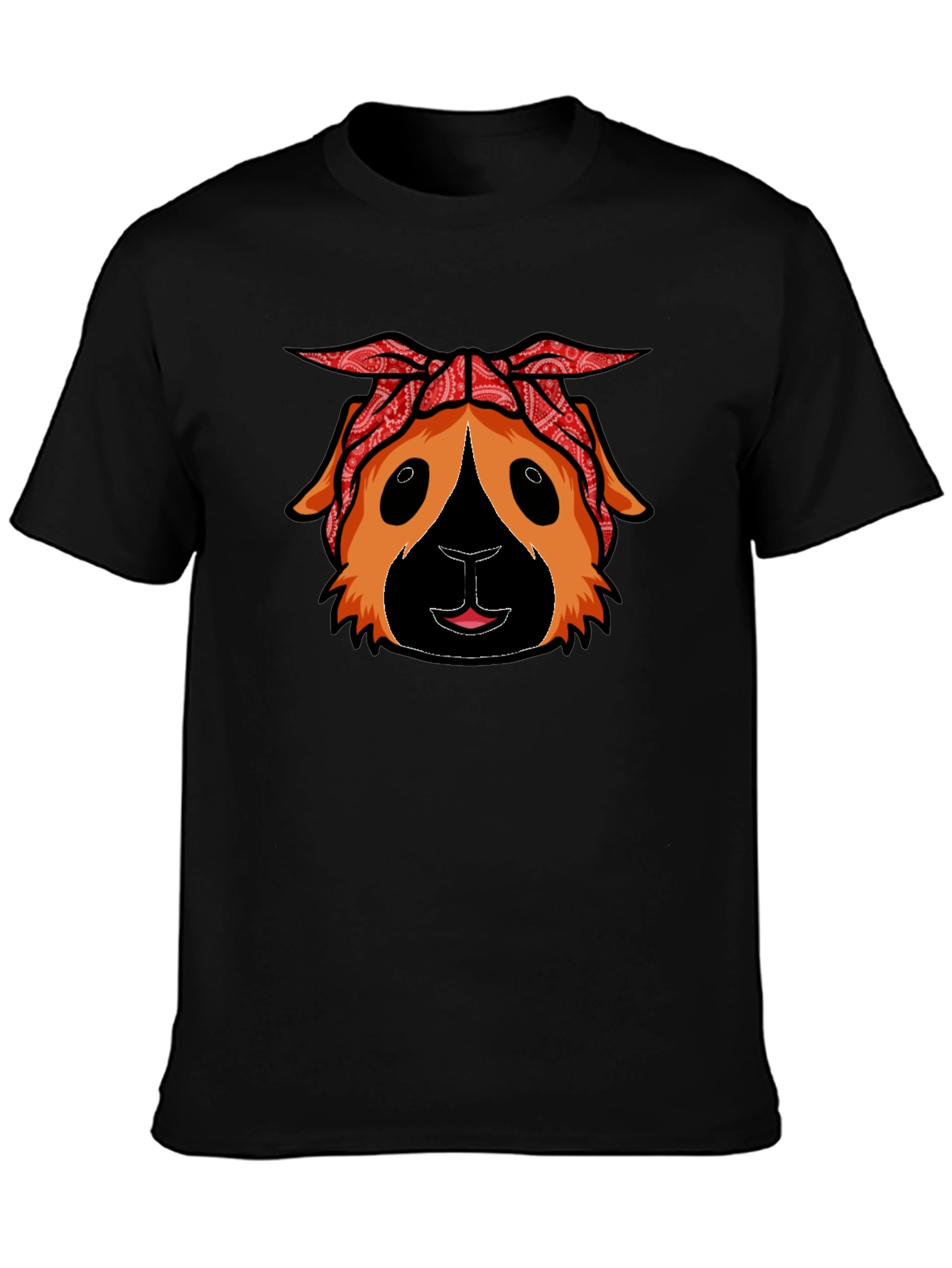 Guinea Pig Bandana T-Shirt - Black